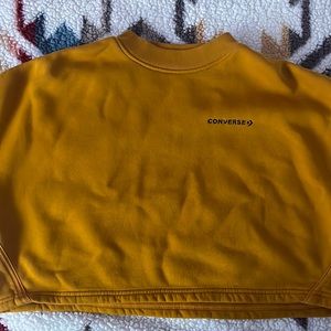 Converse mustard  Crop Top crew neck